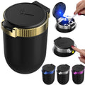 With Lid Windproof LED Light Portable Car Ashtray Trash