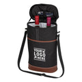 2 Bottle Travel Wine Tote With Corkscrew & Shoulder