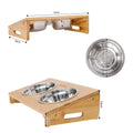 Bamboo Wooden Pet Feeder