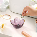 Petal-Shaped Glass Ring Jewelry Tray