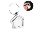 Metal Rotating House Keychain