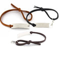 Leather Bracelet With Alloy Medal