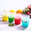 White 12oz Plastic Frosted Cup
