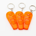Portable Mini Plastic Whistle Keychain LED Light
