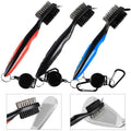 Golf Groove Cleaner Brush - Retractable Lanyard Clip