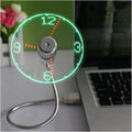 Led Cooling Flashing Real Time Display Function Clock Fan