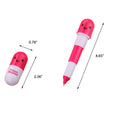 Mini Capsule Shape Stretchy Ball Pen With Cute Cartoon Emoji
