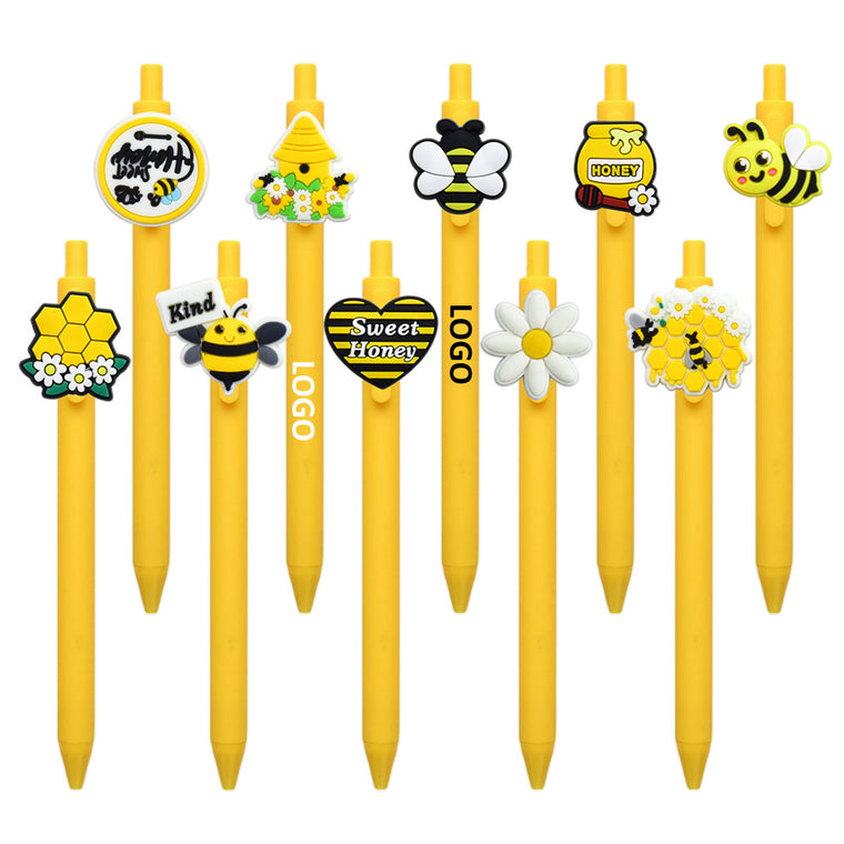 Cute Cartoon Bee PVC Frosted Pen