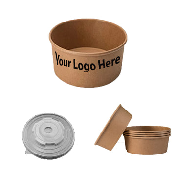 Kraft Paper Bowls with Lid