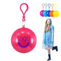 Disposable Rain Poncho in Compressed Ball