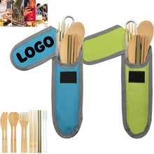 7 In 1 Portable Bamboo Outdoor Cutlery Set