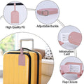 Pu Leather Luggage Bag Case Tags Name Id Labels Privacy