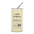 20 Oz Straight Coffee Tumbler With Metal Straw