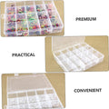 Clear Plastic Organizer Box Storage Container Grids
