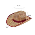 Unisex Woven Straw Round Up Summer Beach Wide Brim Hat