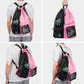 Mesh Waterproof Drawstring Backpack