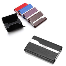 Stainless Steel Business Card Holder with Leather Case