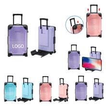 2-In-1 Mini Plastic Clear Suitcase & Phone Stand Luggage Box