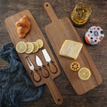 Wood Serving Board With Cheese Utensils