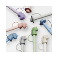 12 Inch Long Silicone Straw With Straw Cover And Cleaning Brush