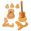 Wooden Acoustic Guitar Pick Box With Stand