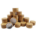Small Empty Refillable Cosmetic Powder Bamboo Box With Lid