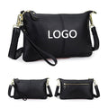 Wristlet Women'S Real Leather Wallet With Shoulder Strap