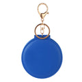 Round Leather Double Sided Makeup Mirror With Keychain