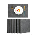 Waterproof Oil-Resistant Leather Placemats With Coasters