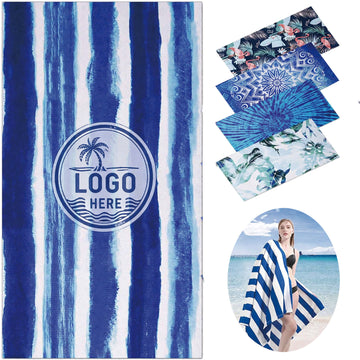 Oversized Soft Quick Dry Beach Towel With Stylish Print