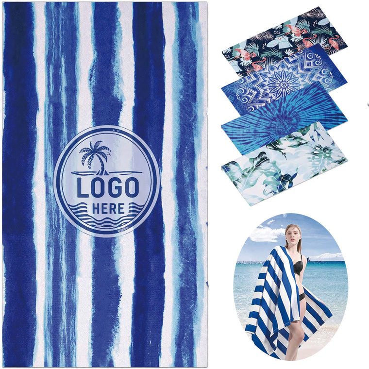 Oversized Soft Quick Dry Beach Towel With Stylish Print