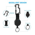 Retractable Steel Wire Carabiner Keychain