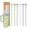 12 Inch Long Silicone Straw With Straw Cover And Cleaning Brush
