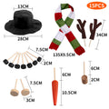 Snowman Dress-Up Set Of 15 Pcs / Christmas Prop Kit