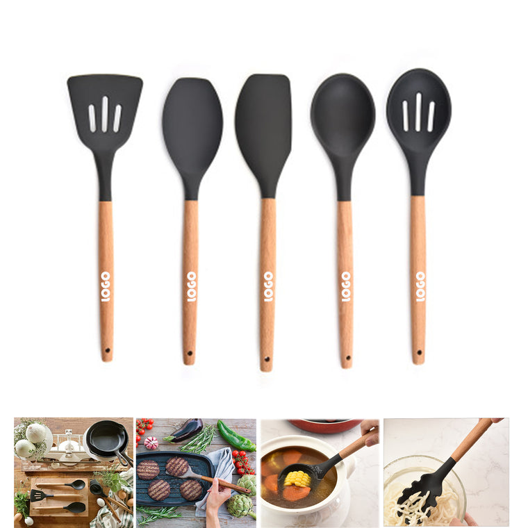 5Pcs Silicone Kitchen Utensils Set