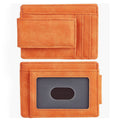 Genuine Leather Magnetic Money Clip Wallet