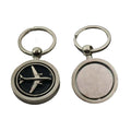 Zinc Alloy Round Rotating Aircraft Keychain