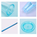 Double Wall Acrylic Tumblers With Straws