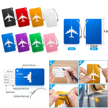 Aluminum Luggage Tag For Suitcases