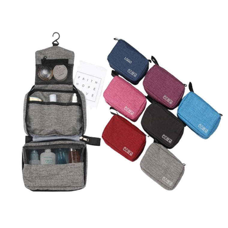 Travel Toiletry Bag W/Hanging Hook Portable Makeup Organizer