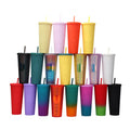 Double Wall Studded Tumbler with Lid and Straw