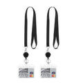 Clear Horizontal Id Badge Holder With Lanyards