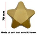 Custom 3" Gold Soft PU Foam Star Stress Reliever