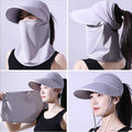 Sun Hat With Mask Neck Flap