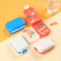 Folding Flip Lid 3-layer 8-compartment Pill Box