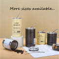 20 Oz Straight Coffee Tumbler With Metal Straw