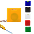 Square Measuring Tape Keychain With Level