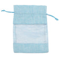 Large Linen Window Drawstring Bag