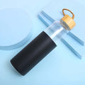 16oz Glass Water Bottles with Bamboo Lid