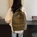 Puffer Quilted Backpack For Fall Casual Use